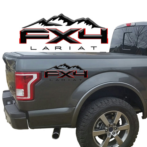 3D  FX4 Lariat Mountains Vinyl Decal