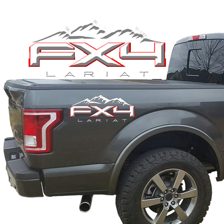 3D  FX4 Lariat Mountains Vinyl Decal