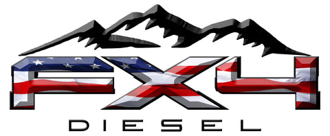 patriotic Ford FX4 Diesel Vinyl Decal