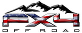 FX4 Off Road Mountains American Flag 3D Vinyl Decal Fits All Makes and Models