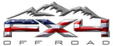 FX4 Off Road Mountains American Flag 3D Vinyl Decal Fits All Makes and Models