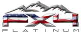 FX4 Platinum Mountains American Flag 3D Vinyl Decal Fits All Makes and Models