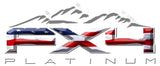 FX4 Platinum Mountains American Flag 3D Vinyl Decal Fits All Makes and Models