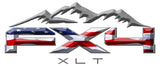 FX4 XLT Mountains American Flag 3D Vinyl Decal Fits All Makes and Models