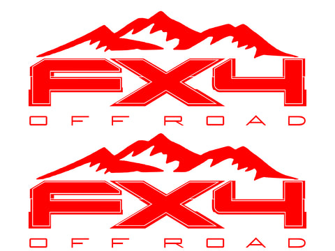 FX4 Off Road Mountains Vinyl Decal
