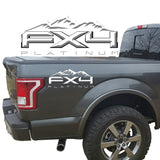 FX4 Platinum Mountains 2-Color 3D Vinyl Decal Fits All Makes and Models