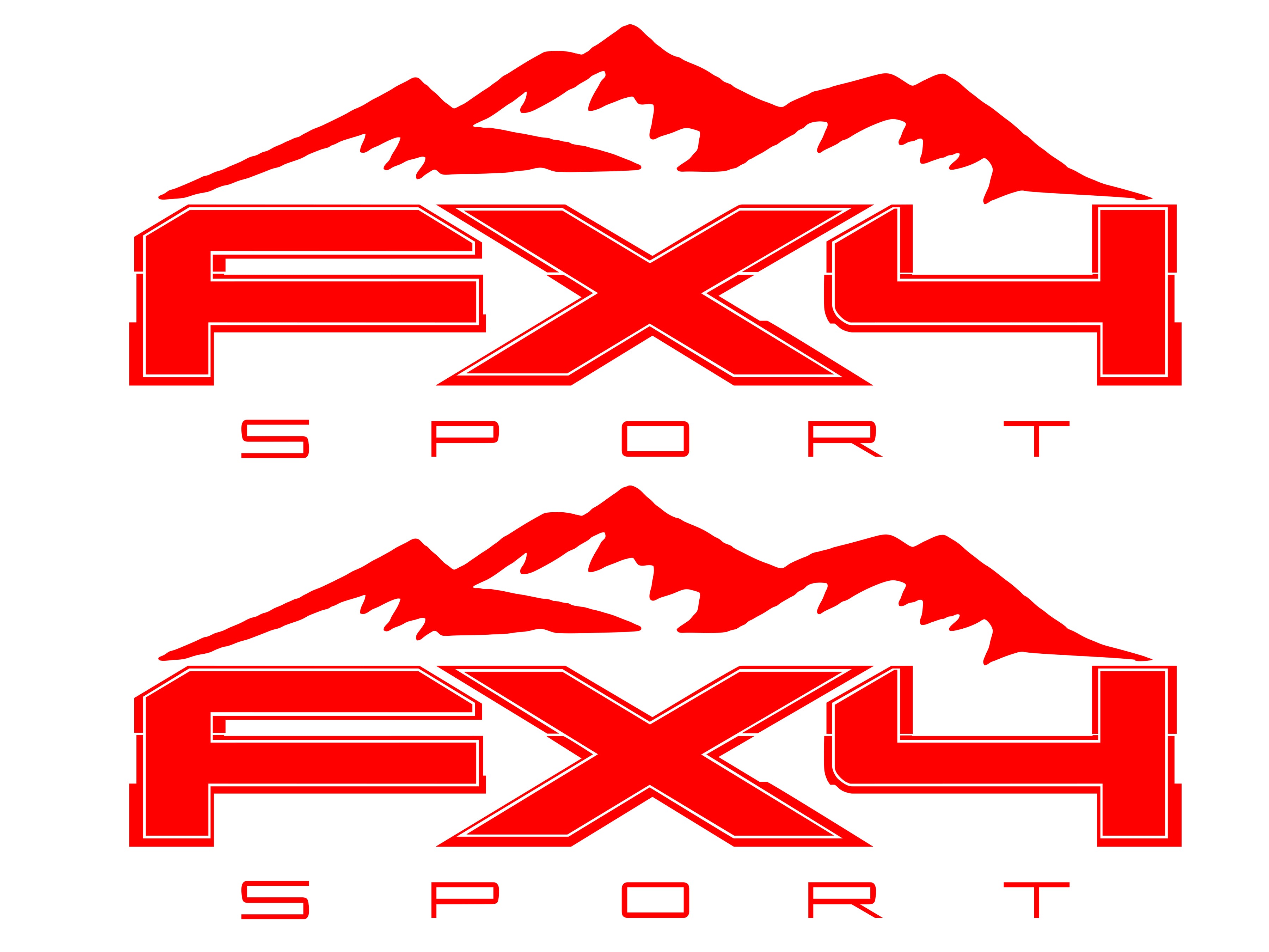 Ford FX4 Sport Mountains Vinyl Decal
