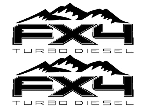 FX4 Turbo Diesel MOUNTAIN Bedside Fits Ford 2008-2017 F150-250 SUPER DUTY
