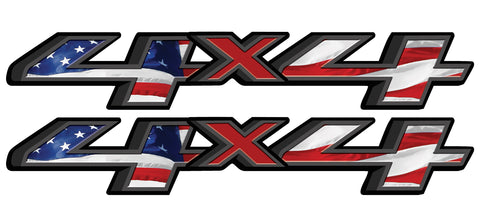 American Flag 4x4 Vinyl Decal for Truck Bed Fits: 2014-2018GMC Chevrolet Silverado