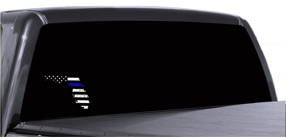 Florida Distressed Subdued US Flag Thin Blue Line/Thin Red Line/Thin Green Line Sticker. Support Police/Firefighters/Military
