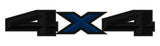 2 x Black 2 Color 4x4 3D Printed Carbon Fiber Universal Truck Bed Vinyl Decal