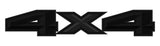 2 x Black 2 Color 4x4 3D Printed Carbon Fiber Universal Truck Bed Vinyl Decal