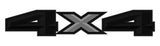 2 x Black 2 Color 4x4 3D Printed Carbon Fiber Universal Truck Bed Vinyl Decal
