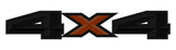 2 x Black 2 Color 4x4 3D Printed Carbon Fiber Universal Truck Bed Vinyl Decal