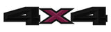 2 x Black 2 Color 4x4 3D Printed Carbon Fiber Universal Truck Bed Vinyl Decal