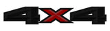 2 x Black 2 Color 4x4 3D Printed Carbon Fiber Universal Truck Bed Vinyl Decal