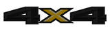 2 x Black 2 Color 4x4 3D Printed Carbon Fiber Universal Truck Bed Vinyl Decal