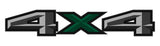 2 x Grey 4x4 3D Printed Carbon Fiber Universal Truck Bed Vinyl Decal