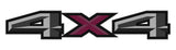 2 x Grey 4x4 3D Printed Carbon Fiber Universal Truck Bed Vinyl Decal