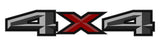 2 x Grey 4x4 3D Printed Carbon Fiber Universal Truck Bed Vinyl Decal