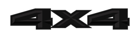 2 x Black 4x4 3D Universal Truck Bed Vinyl Decal