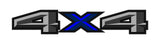 2 x Grey 2 Color 4x4 3D Universal Truck Bed Vinyl Decal
