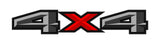 2 x Grey 2 Color 4x4 3D Universal Truck Bed Vinyl Decal