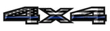 4x4 3D American Flag/Distressed American Thin Blue Red Green Orange Yellow Line Flag Truck Bed Vinyl Decal Patriotic TBL/TRL/TGL/TOL/TYL