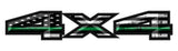 4x4 3D American Flag/Distressed American Thin Blue Red Green Orange Yellow Line Flag Truck Bed Vinyl Decal Patriotic TBL/TRL/TGL/TOL/TYL