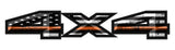 4x4 3D American Flag/Distressed American Thin Blue Red Green Orange Yellow Line Flag Truck Bed Vinyl Decal Patriotic TBL/TRL/TGL/TOL/TYL