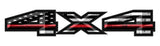 4x4 3D American Flag/Distressed American Thin Blue Red Green Orange Yellow Line Flag Truck Bed Vinyl Decal Patriotic TBL/TRL/TGL/TOL/TYL