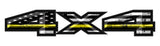 4x4 3D American Flag/Distressed American Thin Blue Red Green Orange Yellow Line Flag Truck Bed Vinyl Decal Patriotic TBL/TRL/TGL/TOL/TYL