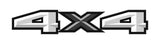 2 x White 2 Color 4x4 3D Universal Truck Bed Vinyl Decal