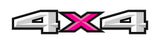 2 x White 2 Color 4x4 3D Universal Truck Bed Vinyl Decal