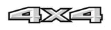 2 x White 2 Color 4x4 3D Universal Truck Bed Vinyl Decal