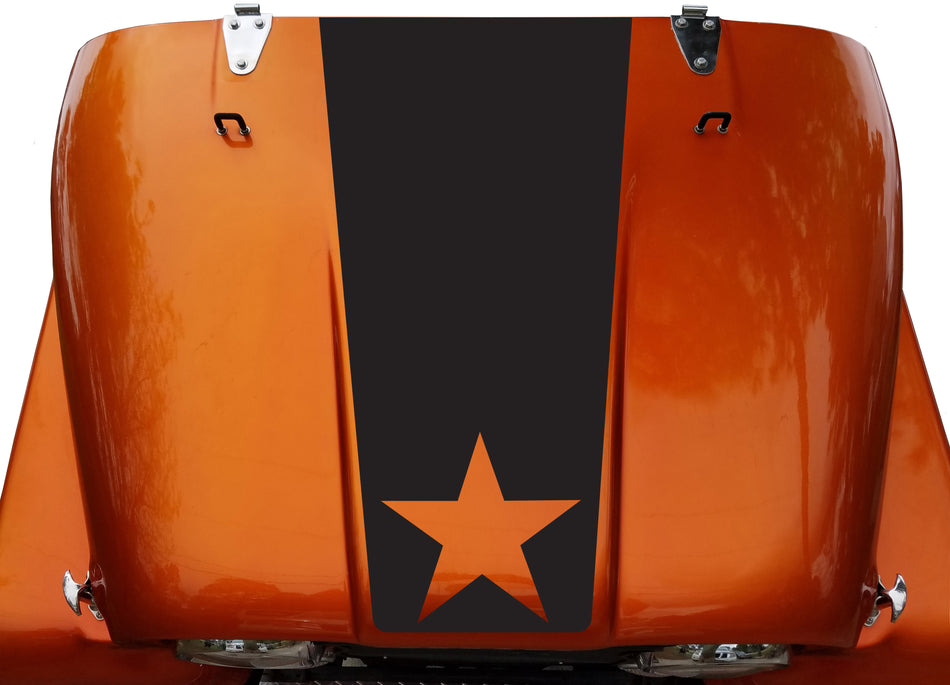 Freedom Star Hood Blackout Vinyl Decal Sticker fit: Jeep CJ 5 6 7 8
