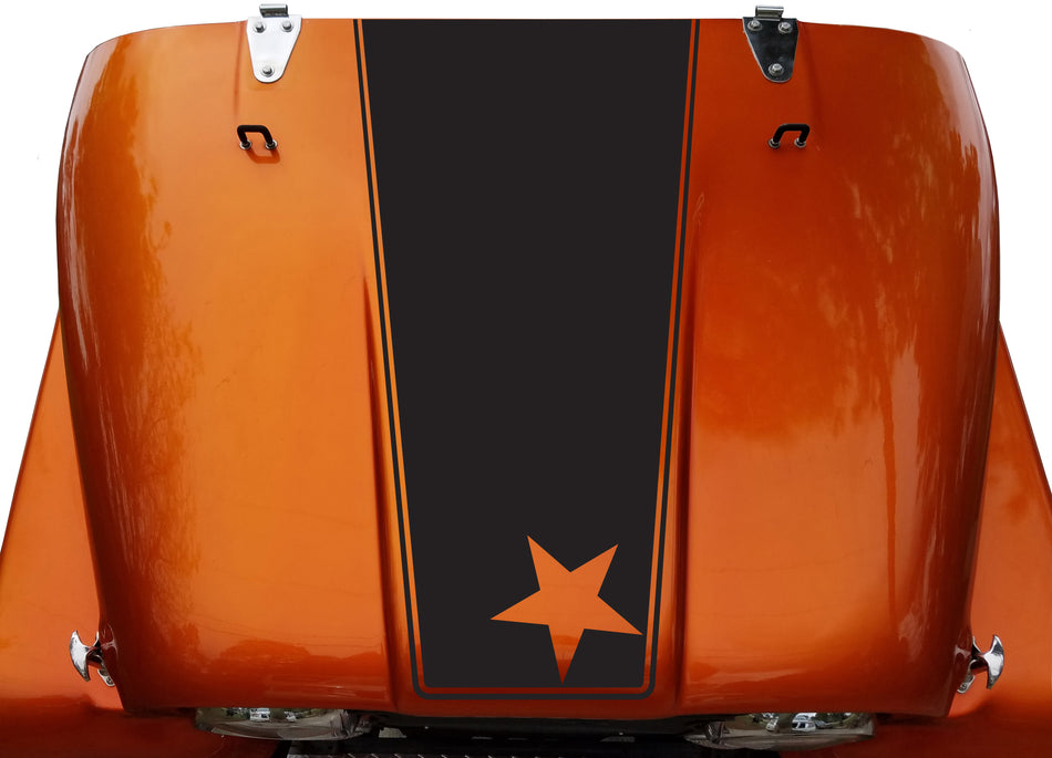 Freedom Star Hood Blackout Vinyl Decal Sticker fit: Jeep CJ 5 6 7 8