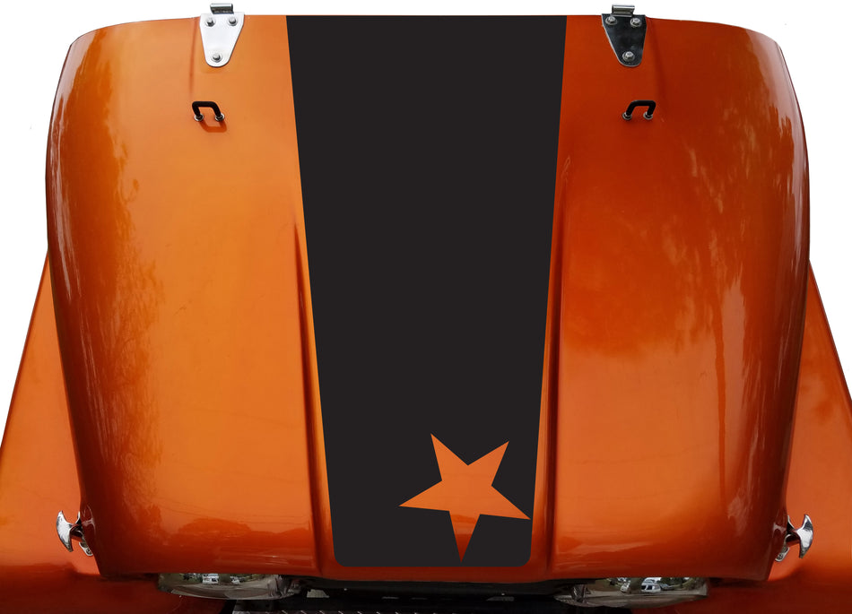 Freedom Star Hood Blackout Vinyl Decal Sticker fit: Jeep CJ 5 6 7 8