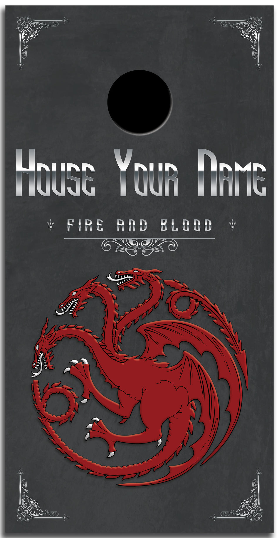 GOT Game of Thrones Custom Cornhole Vinyl Wrap