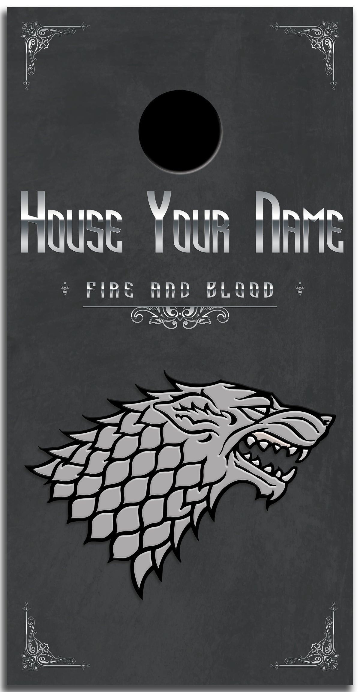 GOT Game of Thrones Custom Cornhole Vinyl Wrap
