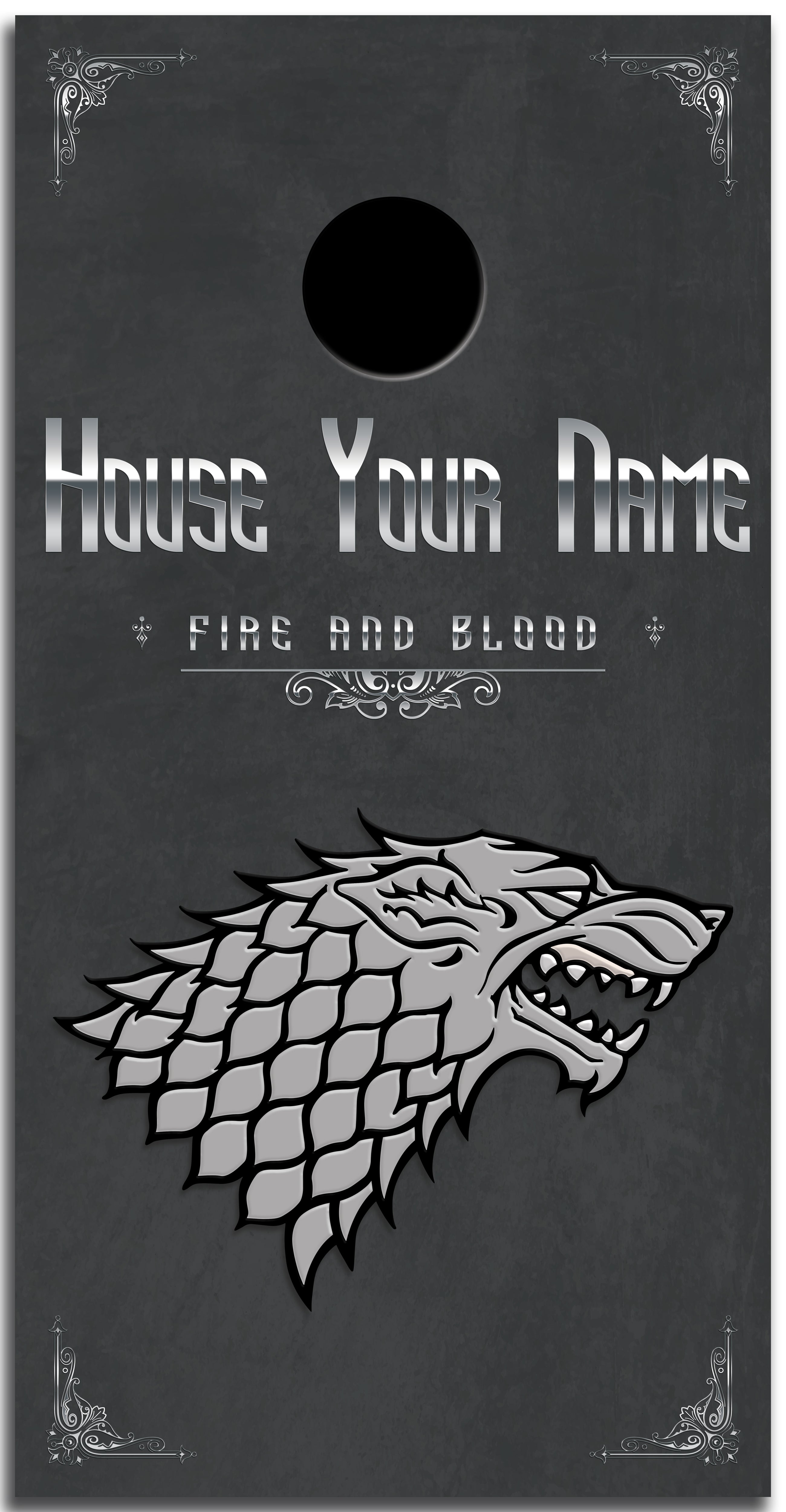 GOT Game of Thrones Custom Cornhole Vinyl Wrap