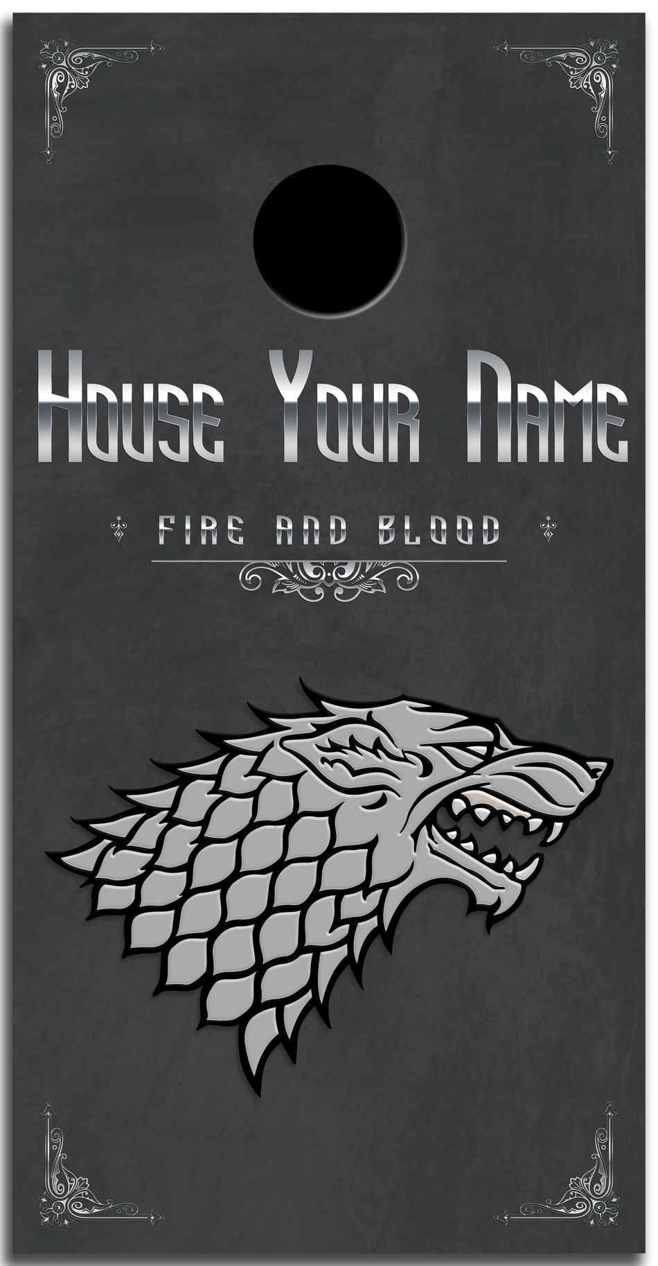 GOT Game of Thrones Custom Cornhole Vinyl Wrap