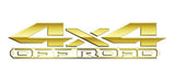 Gold 3D 4x4 Off Road Bedside Vinyl Decals  Dodge Ram 1500 2500 3500 