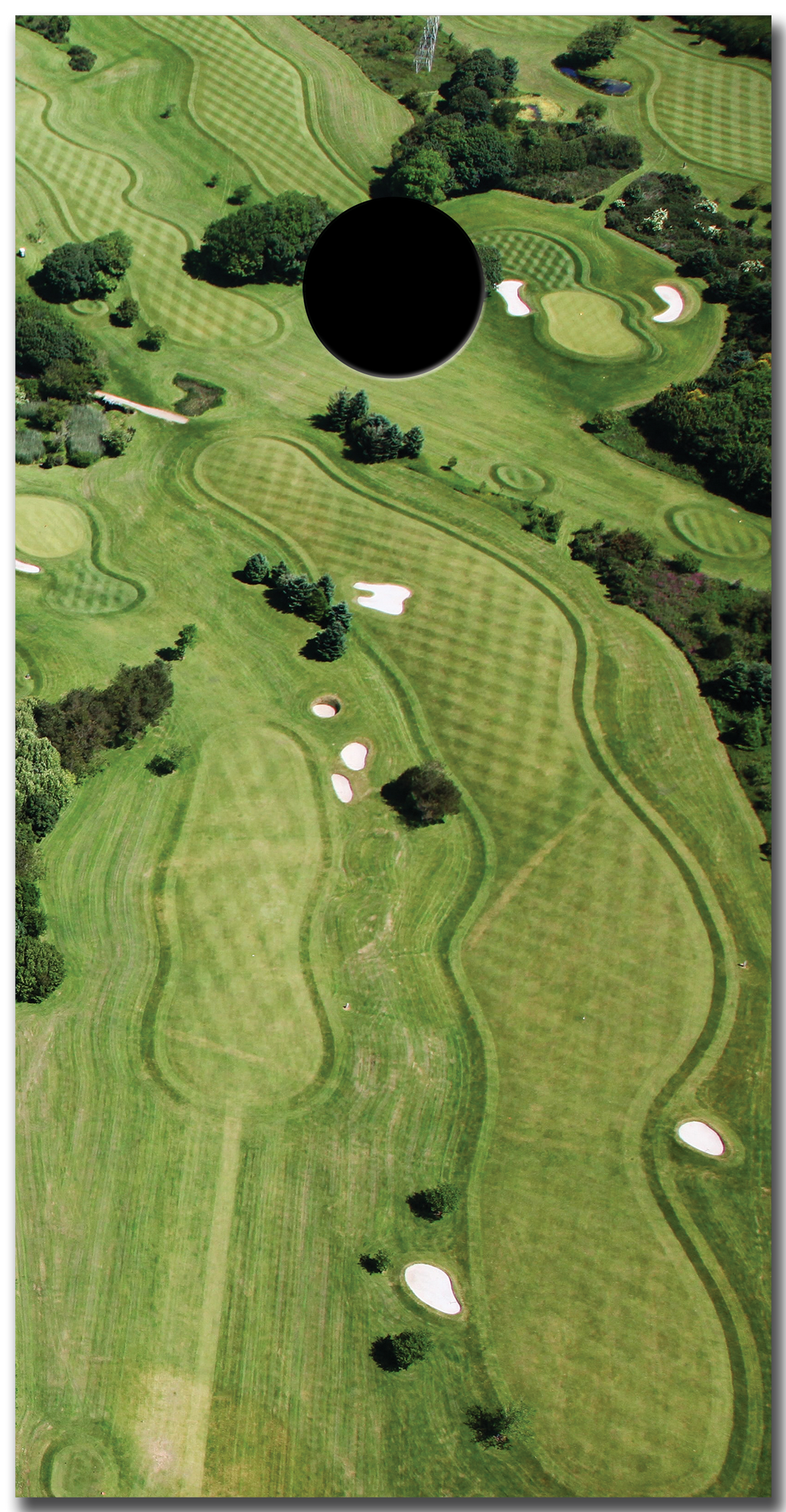 Golf Course Custom Vinyl Cornhole Wrap
