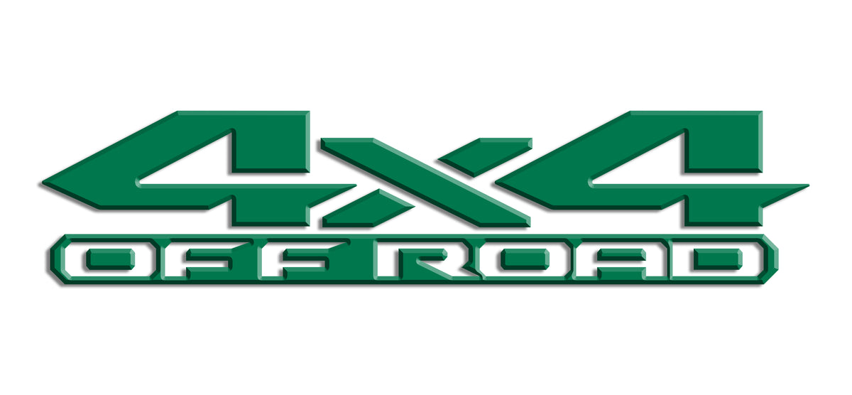 Green 3D 4x4 Off Road Bedside Vinyl Decals  Dodge Ram 1500 2500 3500 