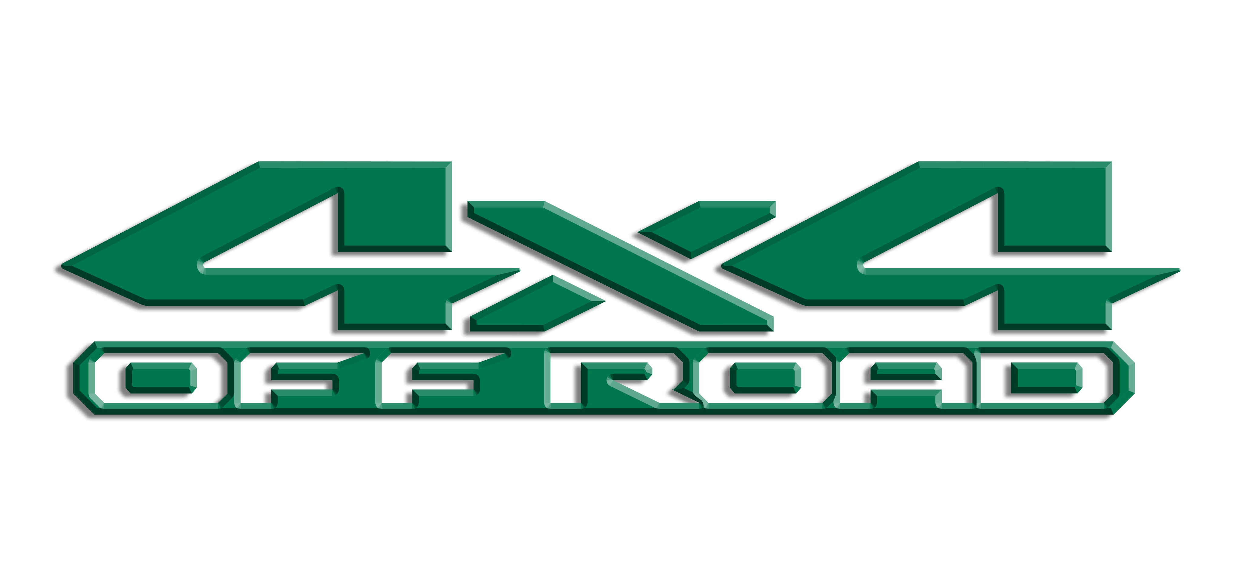 Green 3D 4x4 Off Road Bedside Vinyl Decals  Dodge Ram 1500 2500 3500 
