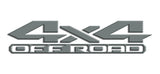 Grey 3D 4x4 Off Road Bedside Vinyl Decals  Dodge Ram 1500 2500 3500 