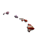 Hawaii Distressed Tattered Subdued USA American Flag Vinyl Sticker