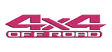 Pink 3D 4x4 Off Road Bedside Vinyl Decals  Dodge Ram 1500 2500 3500 