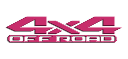 Pink 3D 4x4 Off Road Bedside Vinyl Decals  Dodge Ram 1500 2500 3500 
